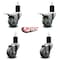 Service Caster 3'' Gray Poly Swivel 1-3/4'' Expanding Stem Caster Set 2 Total Lock Brakes, 4PK SCC-EXTTL20S314-PPUB-2-S-2-134 - alternate 5